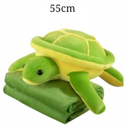 Large plush turtle 3-in-1 with blanket