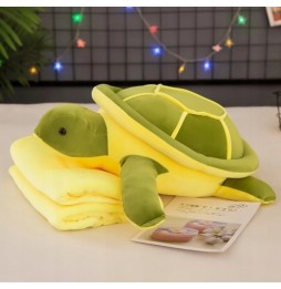 Large plush turtle 3-in-1 with blanket