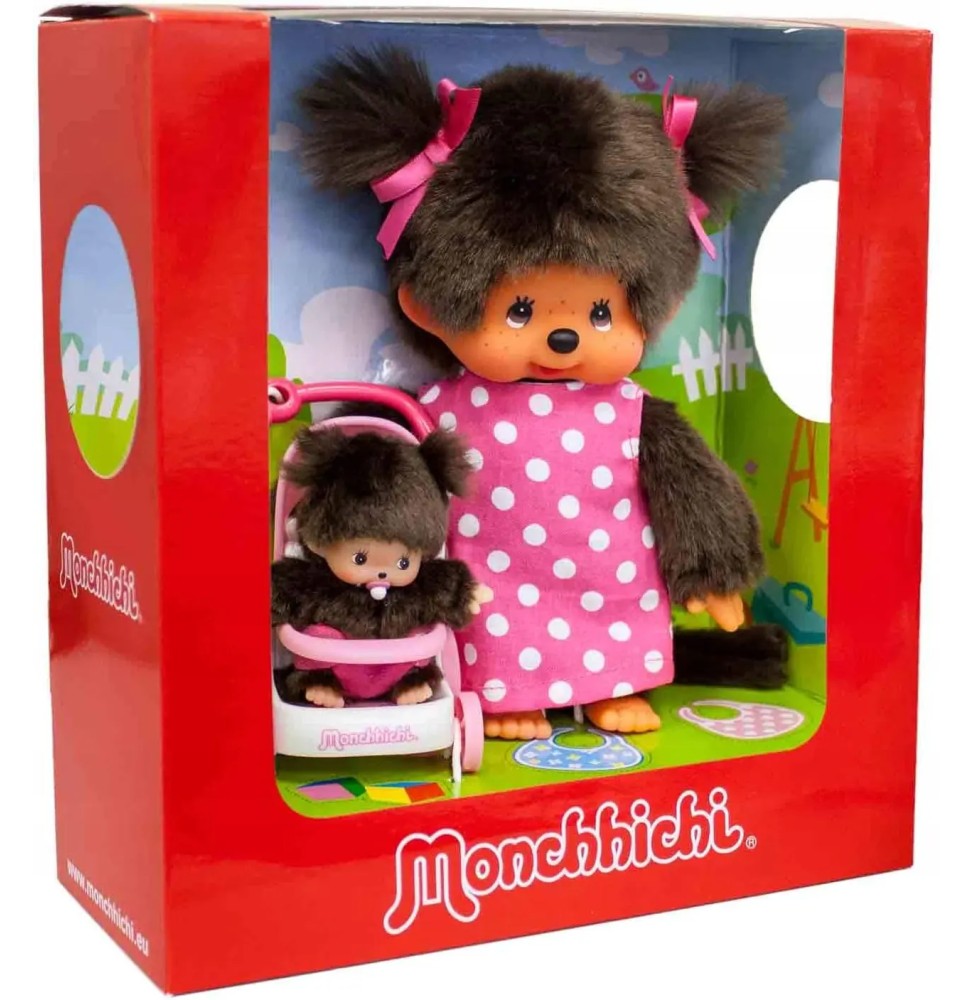 Monchhichi 254930 Małpka matka z dzieckiem