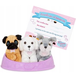 Pucci Pups Plush Toy Set with Bed