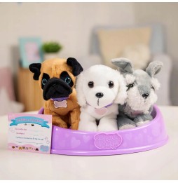 Pucci Pups Plush Toy Set with Bed