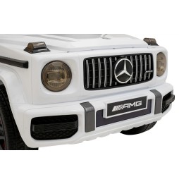 Mercedes AMG G63 dla dzieci - biały, pilot, MP3, LED