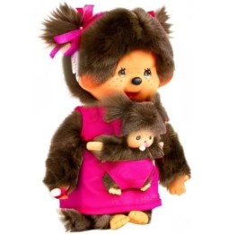 Monchhichi 236200 Dziewczynka z dzieckiem