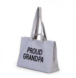 Childhome geanta grandpa bag kanvas gri pentru bunici