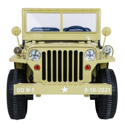 Autko wojskowe retro strong dla 3 dzieci, napęd 4x4, schowki