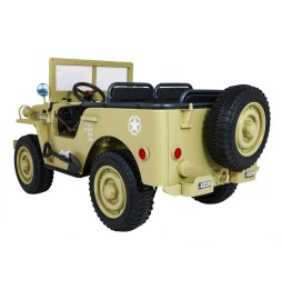 Autko wojskowe retro strong dla 3 dzieci, napęd 4x4, schowki