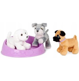 Pucci Pups Plush Toy Set with Bed