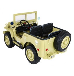 Autko wojskowe retro strong dla 3 dzieci, napęd 4x4, schowki