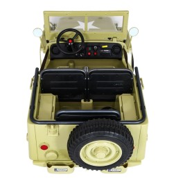 Autko wojskowe retro strong dla 3 dzieci, napęd 4x4, schowki