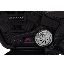 Motoreta chopper faster pentru copii cu fm, audio si led