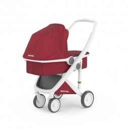 Greentom cărucior carrycot v.2.1 alb-cireș