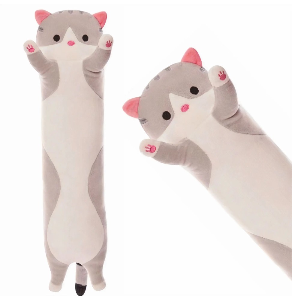 Long Cat Plush Toy 50 cm Gray