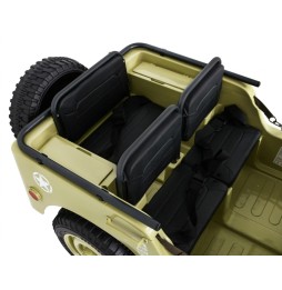 Mașinuța militară retro strong pentru 3 copii 4x4