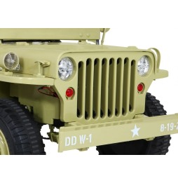 Autko wojskowe retro strong dla 3 dzieci, napęd 4x4, schowki