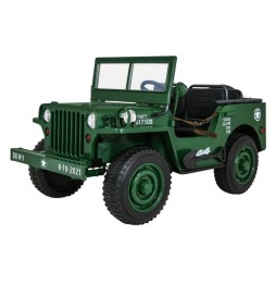 Autko wojskowe retro strong dla 3 dzieci z napędem 4x4