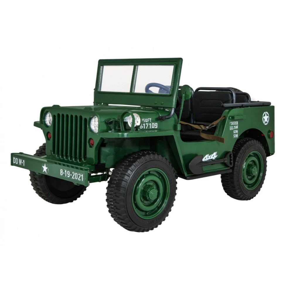 Retro Military Car Strong for Kids with 4x4 Drive