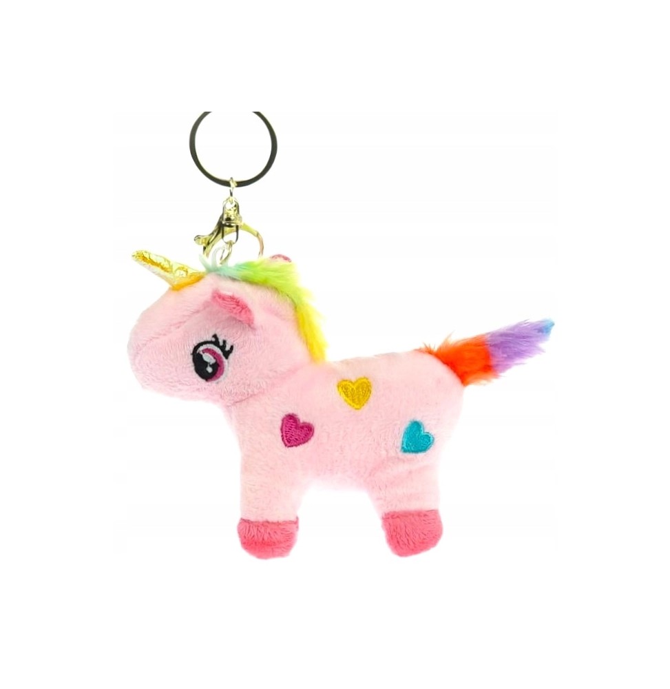 Plush Unicorn Keychain for Keys