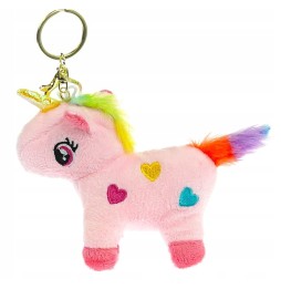 Plush Unicorn Keychain for Keys