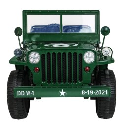 Autko wojskowe retro strong dla 3 dzieci z napędem 4x4