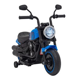 Blue Chopper Motorcycle for Kids with FM, Audio & LED