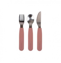 Filibabba Silicone Cutlery Set 3pcs Pink