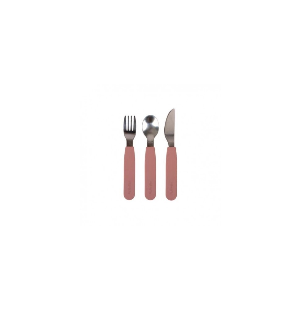 Filibabba Silicone Cutlery Set 3pcs Pink