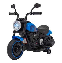 Blue Chopper Motorcycle for Kids with FM, Audio & LED