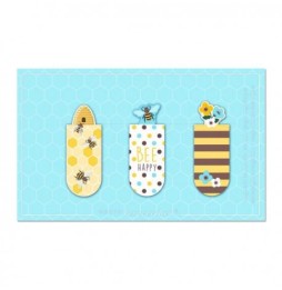 Magnetic Bookmarks - Bees, Set of 3 Designs