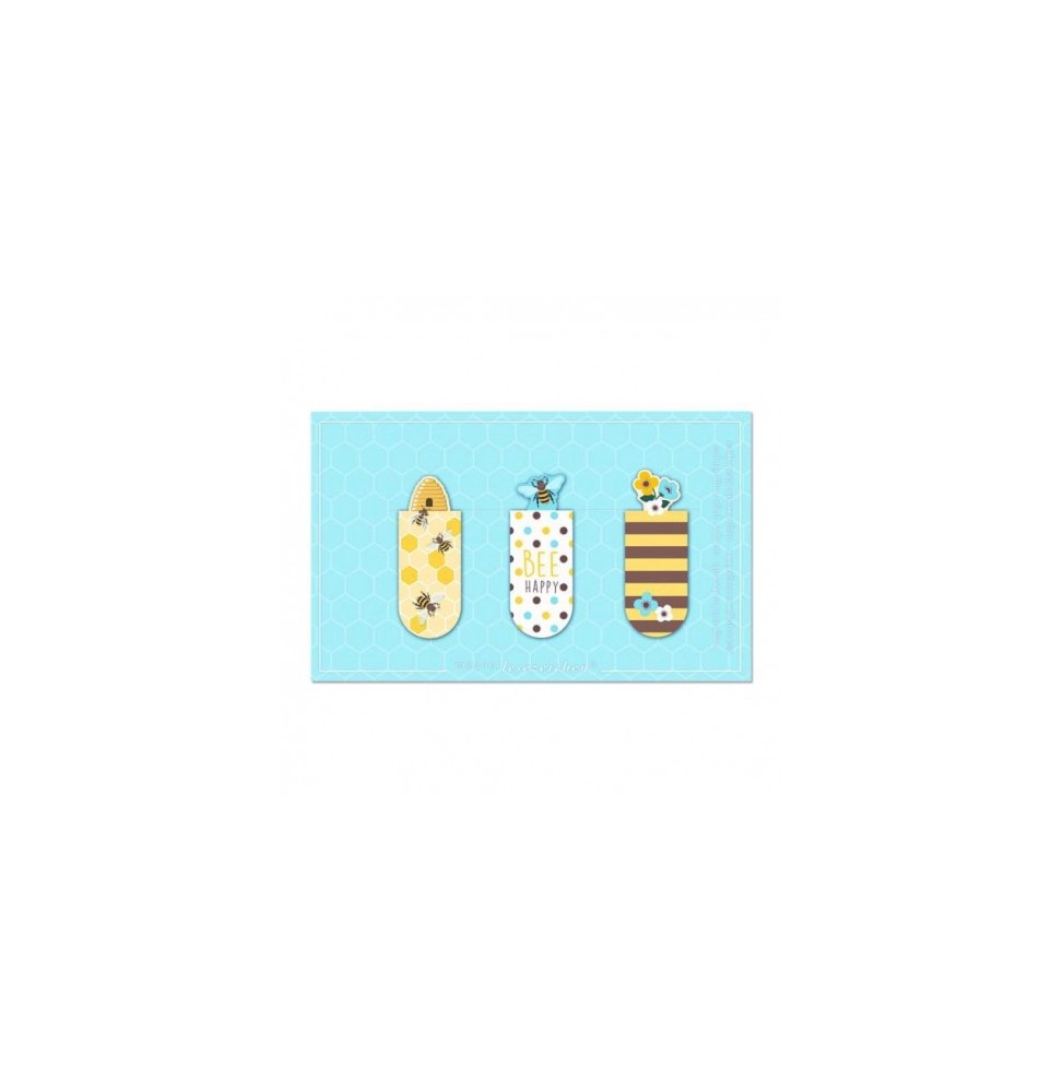 Magnetic Bookmarks - Bees, Set of 3 Designs