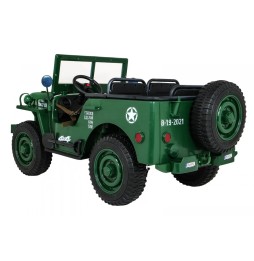 Autko wojskowe retro strong dla 3 dzieci z napędem 4x4