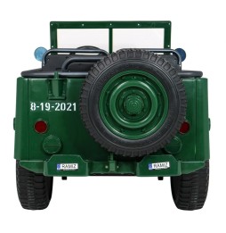 Retro Military Car Strong for Kids with 4x4 Drive