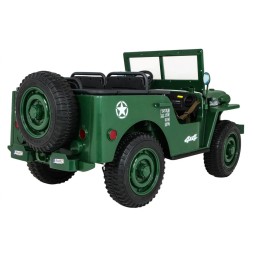 Retro Military Car Strong for Kids with 4x4 Drive