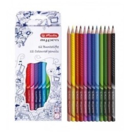 Set creioane triunghiulare my.pen x 12 buc. Herlitz