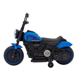 Blue Chopper Motorcycle for Kids with FM, Audio & LED