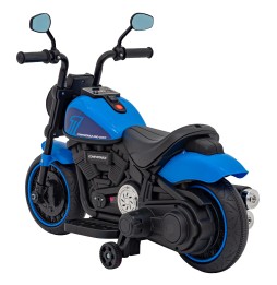 Blue Chopper Motorcycle for Kids with FM, Audio & LED