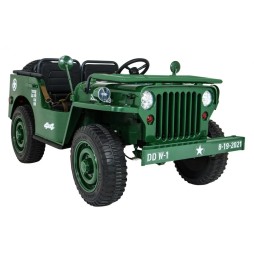 Retro Military Car Strong for Kids with 4x4 Drive