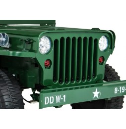 Autko wojskowe retro strong dla 3 dzieci z napędem 4x4