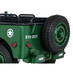 Retro Military Car Strong for Kids with 4x4 Drive