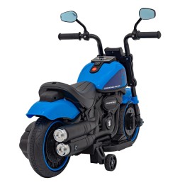 Blue Chopper Motorcycle for Kids with FM, Audio & LED