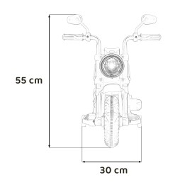 Blue Chopper Motorcycle for Kids with FM, Audio & LED