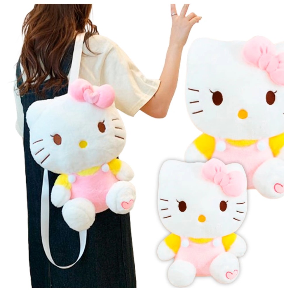 Rucsac pufos Kuromi Hello Kitty