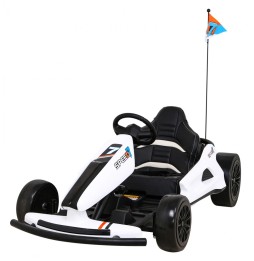 Speed 7 Drift King Go-Kart for Kids - White