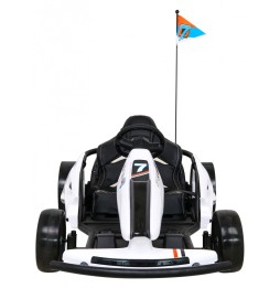 Speed 7 Drift King Go-Kart for Kids - White