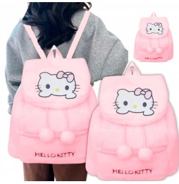 Rucsac roz din pluș Kuromi Hello Kitty