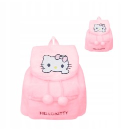 Pink Plush Kuromi Hello Kitty Backpack