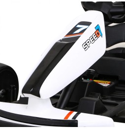 Speed 7 Drift King Go-Kart for Kids - White