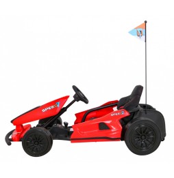 Speed 7 Drift King Go-Kart for Kids - Red