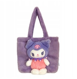 Plush Kuromi Bag with Hello Kitty