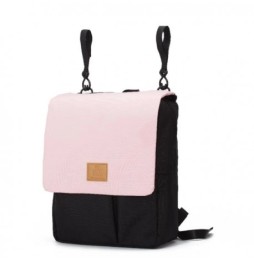 My Bag's Eco Backpack Black/Pink - Replaceable Flap