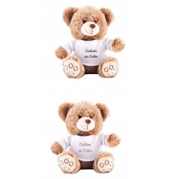 Teddy Bear in T-Shirt 19 cm with Print